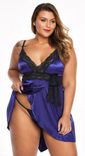 Load image into Gallery viewer, Women Plus Size Woman Lace Satin Nightdress | Sexy Lingerie Canada