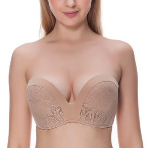 Women's Lined Lift Lace Strapless Bra | Sexy Lingerie Canada