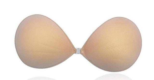 Moonlight Star Women Invisible Bra Super Push Up Seamless Self-Adhesive  Sticky Wedding Party Front Strapless A B C D Cup Fly Bra (Color : Round  khaki, Cup Size : B) : : Fashion