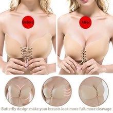 Load image into Gallery viewer, Women Self Adhesive Strapless Bandage Blackless Solid Bra Sticky Gel Silicone Push Up Women&#39;s Underwear Invisible Bra DropShip