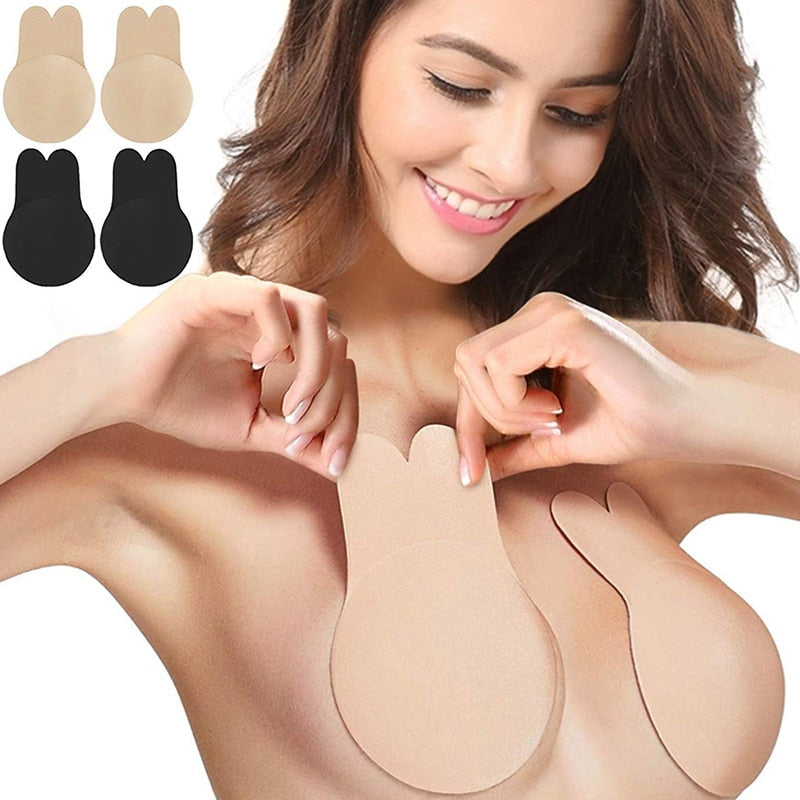 Strapless Sticky Bra Breast Invisible Lift up Backless Adhesive Push up  Silicone Bra Wireless Bras for Women Support