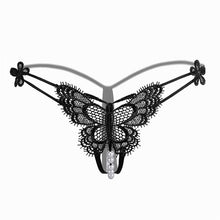 Load image into Gallery viewer, Women Lace Panties Thongs Pearl Pendant Female Embroidery G-String T-Back Briefs Underwear Adjustable Ladies Sexy Lingerie