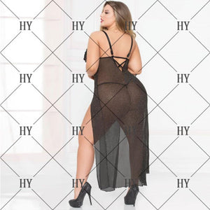 Plus Size Hollow Out Long Nightwear | Sexy Lingerie Canada