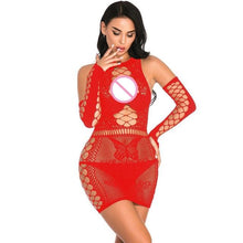 Load image into Gallery viewer, Plus Size Mesh Leopard Fishnet Costume | Sexy Lingerie Canada