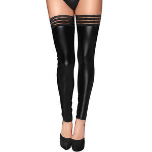 Plus Size Sexy PU Leather Stockings | Sexy Lingerie Canada