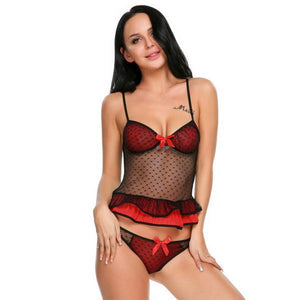 Women Sexy Set Ruffle Bow Lace Lingerie | Sexy Lingerie Canada