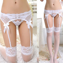 Load image into Gallery viewer, Women Sexy Bow Sheer Lace Top Thigh-Highs Stockings | Sexy Lingerie Canada