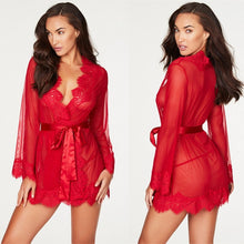 Load image into Gallery viewer, Women Sexy Blouse Robe + G String | Sexy Lingerie Canada