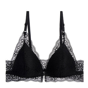 Women Wireless Front Closure Embroidered Push Up Bra | Sexy Lingerie Canada