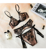 Load image into Gallery viewer, Women Underwear Lingerie Set with Transparent Lace Embroidery | Sexy Lingerie Canada