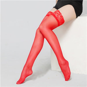 Women Sexy Lace Transparent Tube Thigh Stockings | Sexy Lingerie Canada