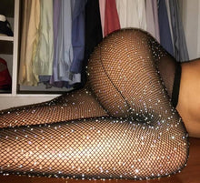 Load image into Gallery viewer, Women Sexy Crystal Fishnet Stockings | Sexy Lingerie Canada