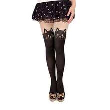 Load image into Gallery viewer, Women Sexy Cat Pattern Print Stockings | Sexy Lingerie Canada