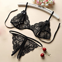 Load image into Gallery viewer, Erotic Lace Lingerie Bra Set