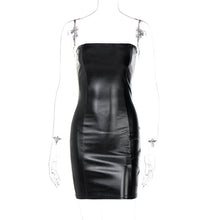 Load image into Gallery viewer, Faux Leather Mini Dress
