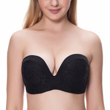Load image into Gallery viewer, Women&#39;s Lined Lift Lace Strapless Bra | Sexy Lingerie Canada