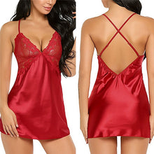 Load image into Gallery viewer, Women Short Satin Backless Sleepwear | Sexy Lingerie Canada