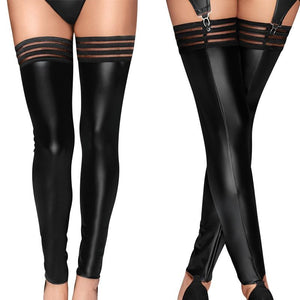 PU Leather Over Knee Stockings | Sexy Lingerie Canada