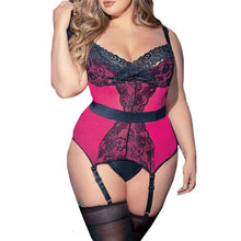 Load image into Gallery viewer, Sexy Erotic Plus Size Lace Corset Lingerie | Sexy Lingerie Canada
