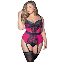 Load image into Gallery viewer, Sexy Erotic Plus Size Lace Corset Lingerie | Sexy Lingerie Canada