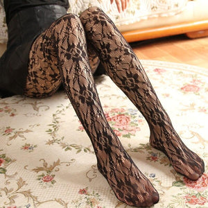 Sexy Women Rose Flower Lace Mesh Stockings | Sexy Lingerie Canada
