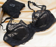 Load image into Gallery viewer, Ultra-thin Big Cup Transparent Lace Bra Set | Sexy Lingerie Canada
